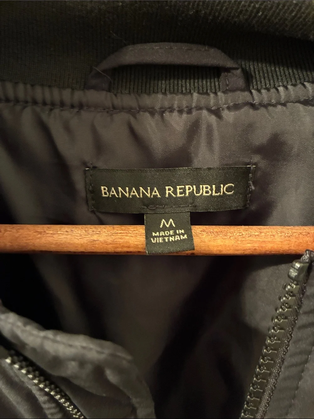 Banana Republic Men's Black Bomber Jacket